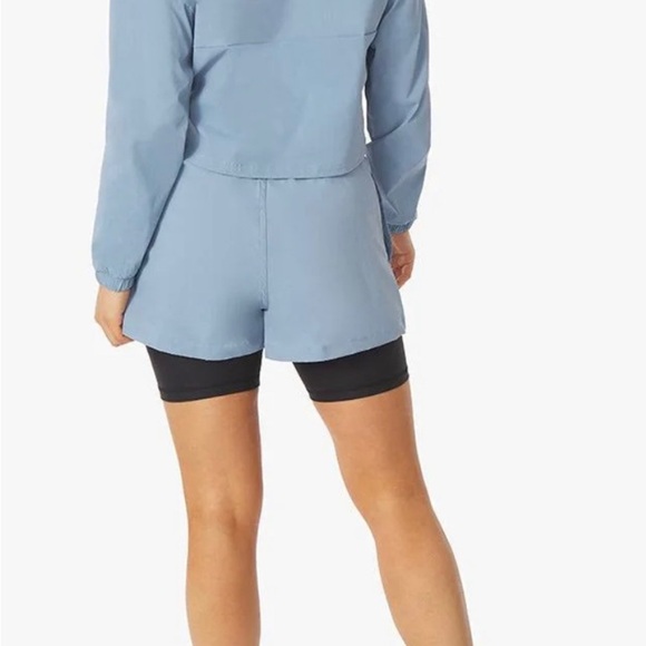 NEW WEWOREWHAT - SOLID WINDBREAKER BIKER SHORT in Blue - Picture 3 of 7